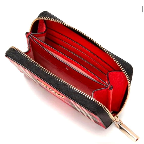 Kate Spade NWOT Plaid Foliage  Shoulder Bag + Matching Plaid wallet Coord Set - Picture 13 of 15